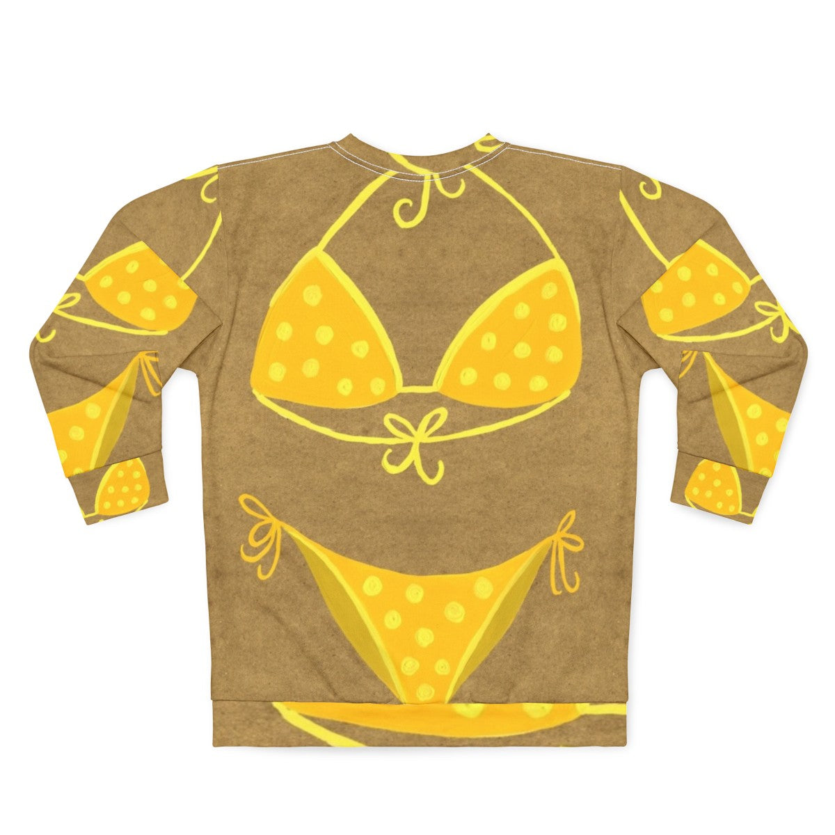 Yellow polka dot sweatshirt with vintage-inspired design - Back