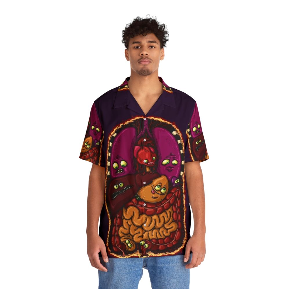 Organ Story Hawaiian Shirt featuring anatomical medical imagery - People Front