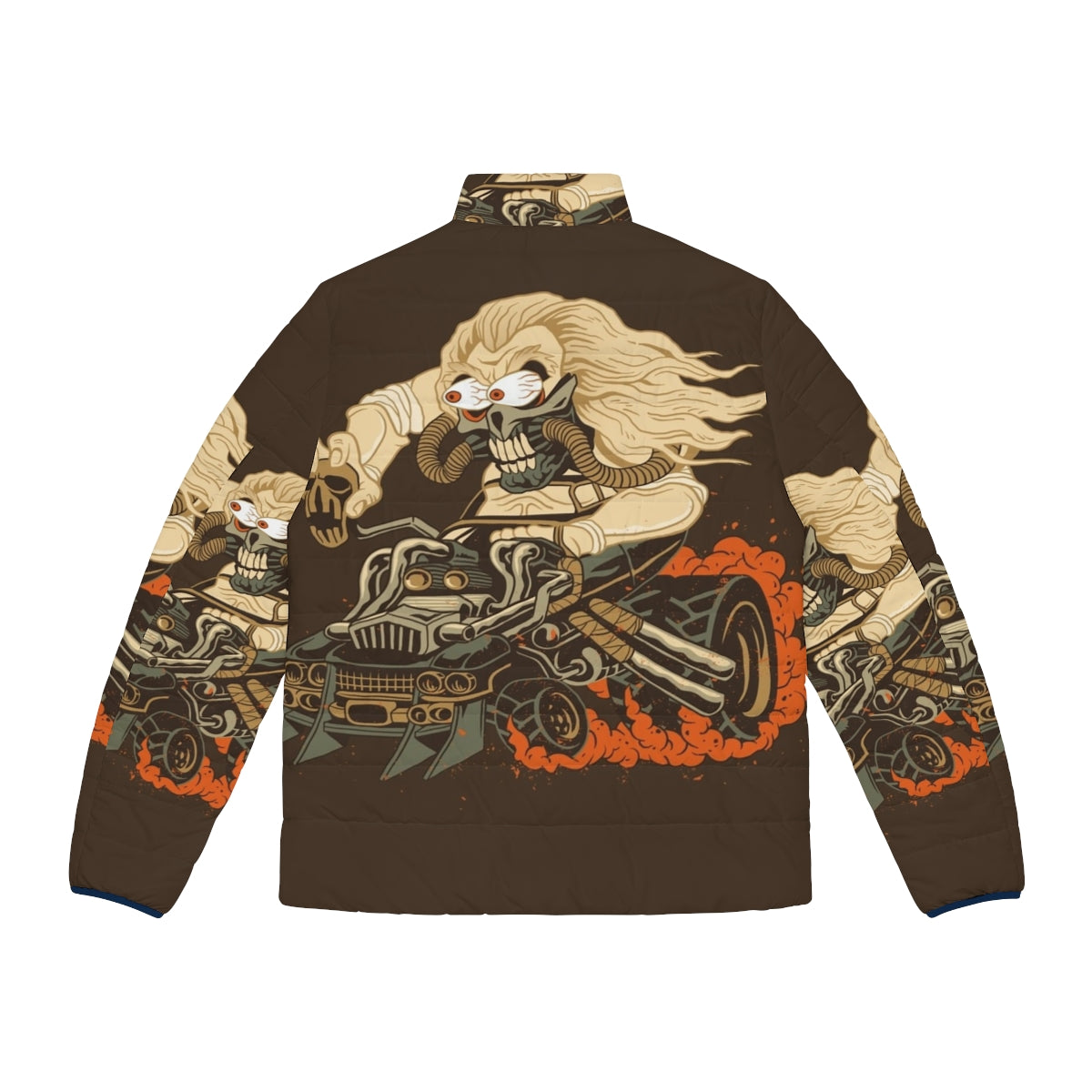 Immortan Joe inspired puffer jacket with Rat Fink design - Back