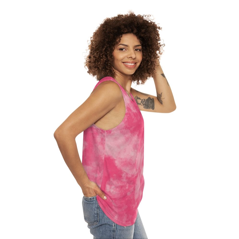 Colorful abstract design unisex tank top - women side