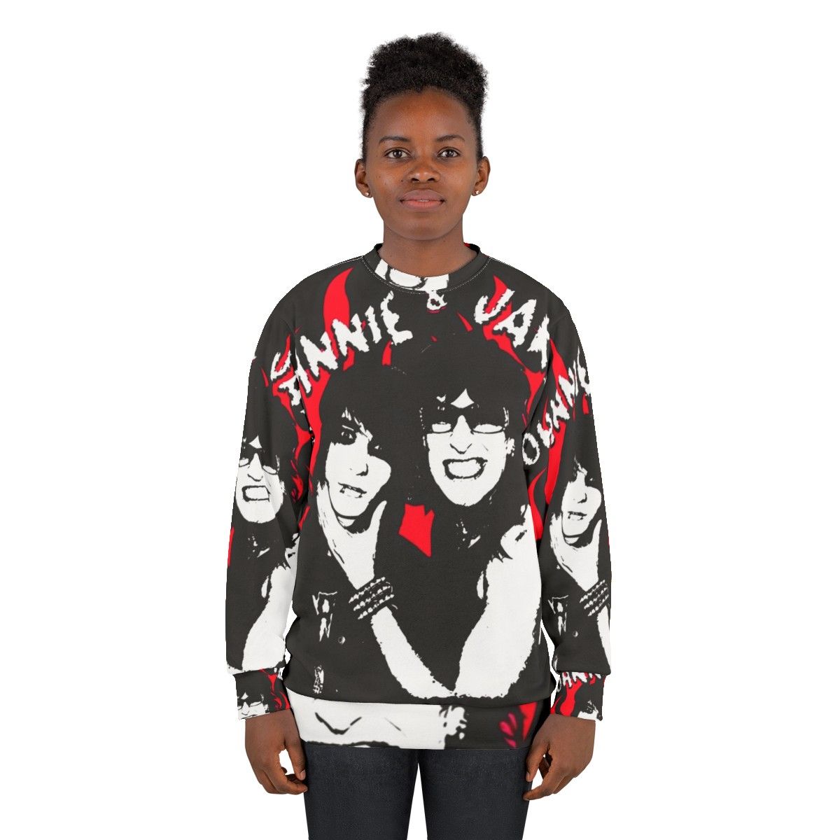 Jake and Johnnie Flames Sweatshirt - women