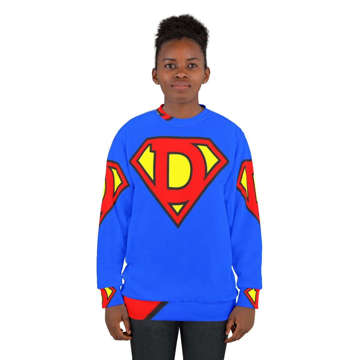 Super Letter "D" Comic Book Sweatshirt - women