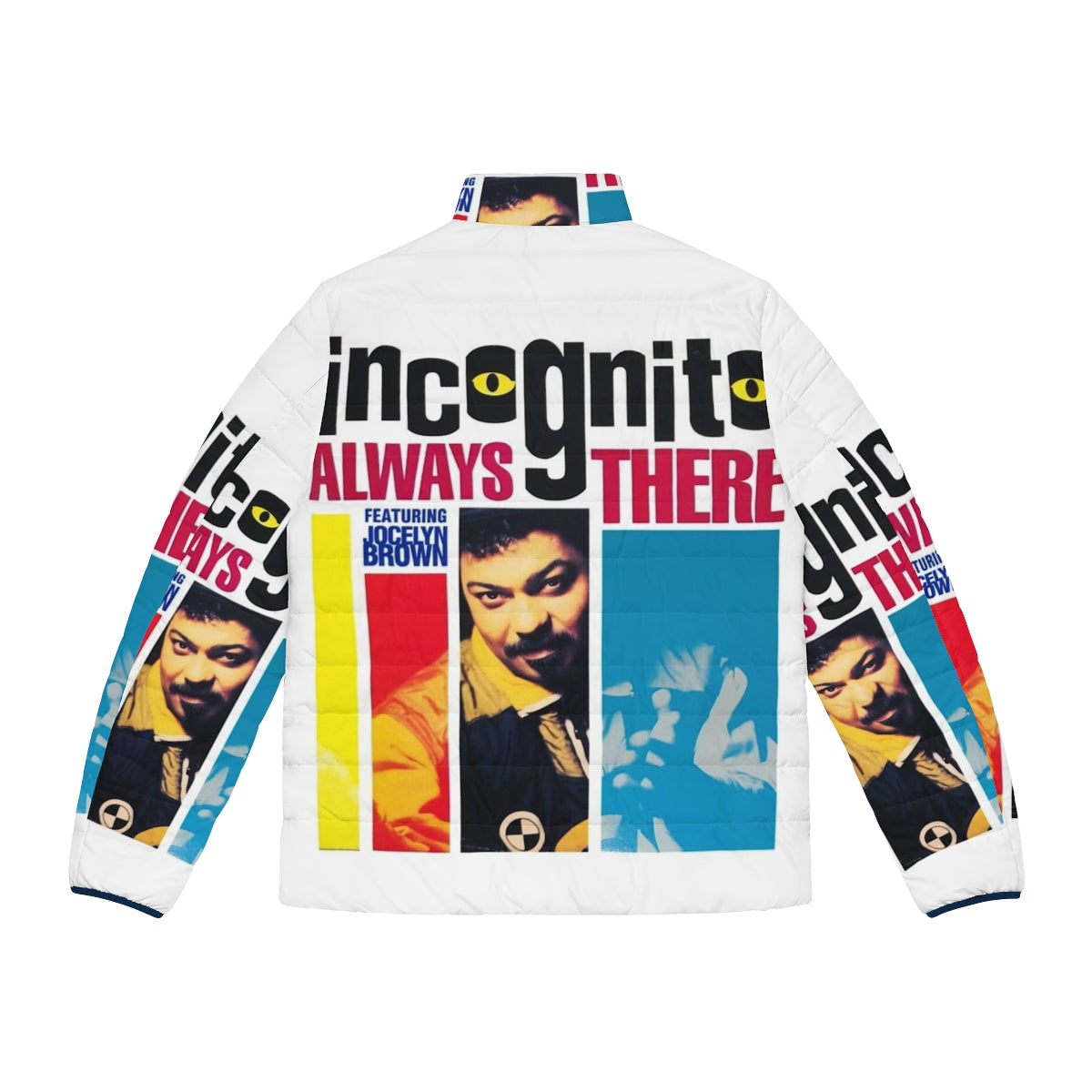 Incognito puffer jacket with jazz, funk, and soul music inspired design - Back