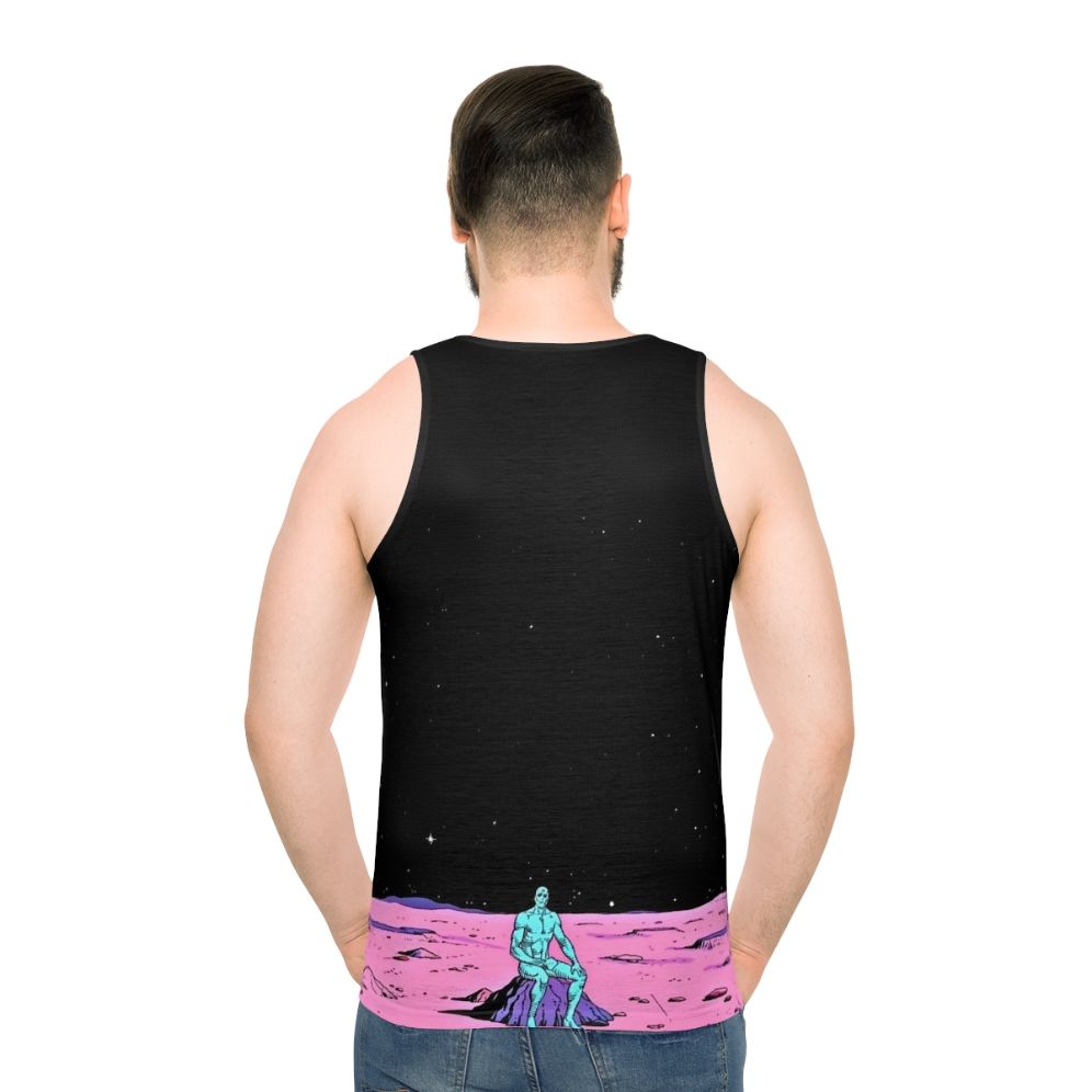 Watchmen Dr. Manhattan Unisex Space-Themed Tank Top - men back