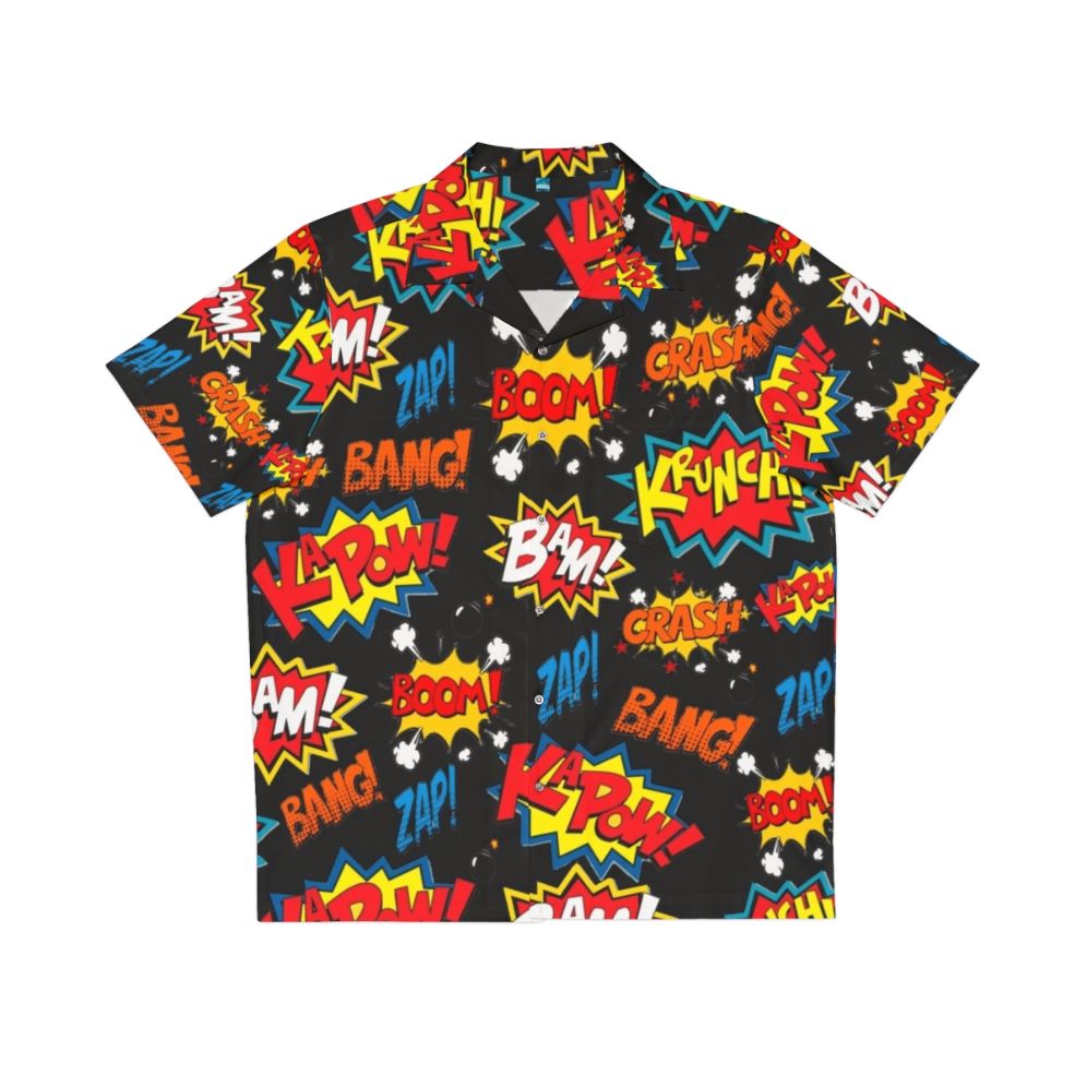 Comic Book Explosion Hawaiian Shirt with Vibrant Pop Art Design