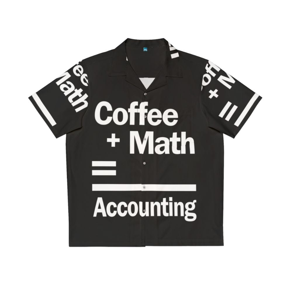 Accounting Hawaiian Shirt with Coffee and Math Design