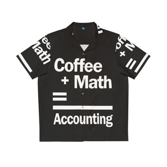 Accounting Hawaiian Shirt with Coffee and Math Design