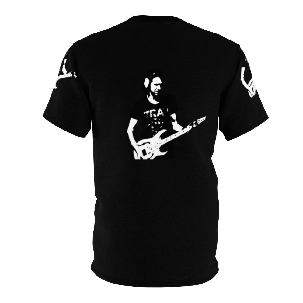 Guitarist t-shirt featuring guitar player, shredder, and heavy metal design - Back