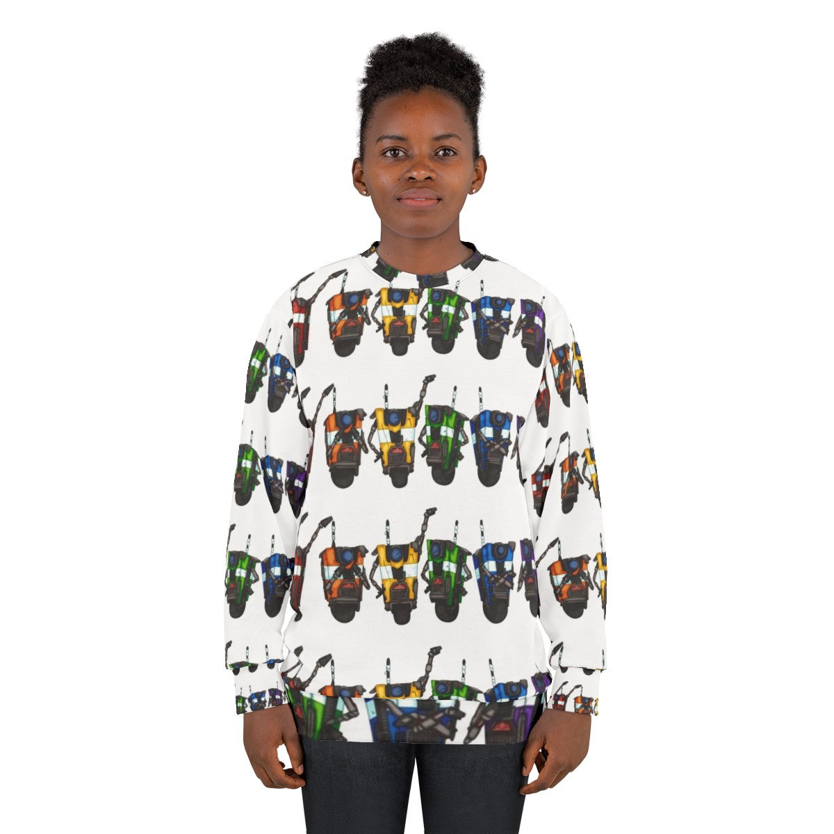 Borderlands Claptrap Rainbow Horizontal Sweatshirt - women