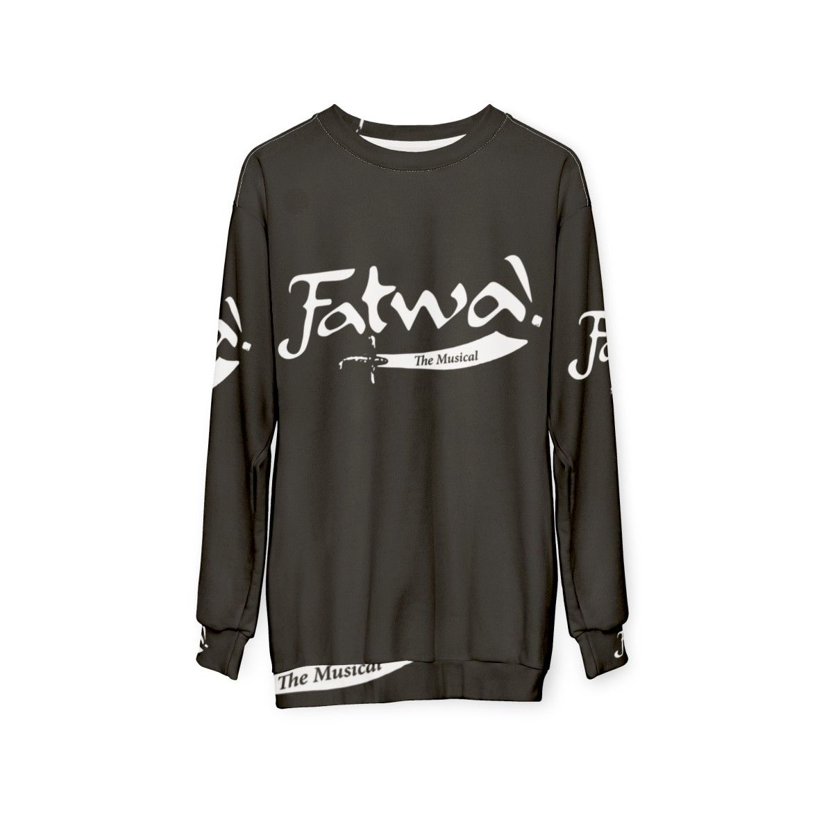 Fatwa The Musical Sweatshirt featuring Curb Your Enthusiasm and Hamilton inspired designs - hanging