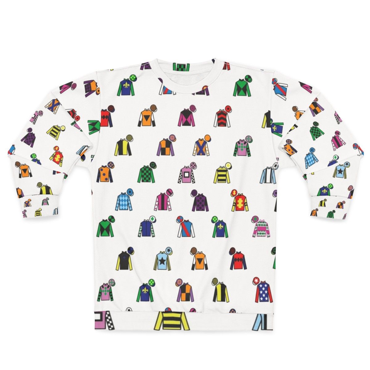 Colorful jockey silks horse racing sweatshirt