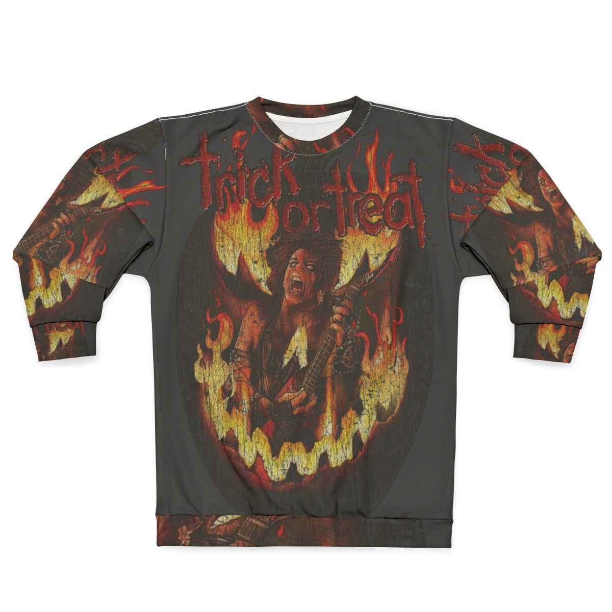 Retro 1980s Trick or Treat Heavy Metal Sweatshirt