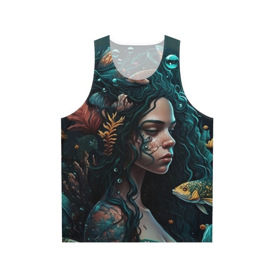 Unisex tank top featuring mythical sea creatures