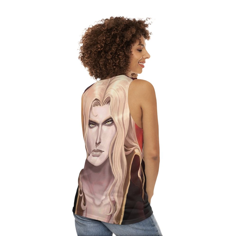 Castlevania Alucard Fanart Unisex Tank Top - women back