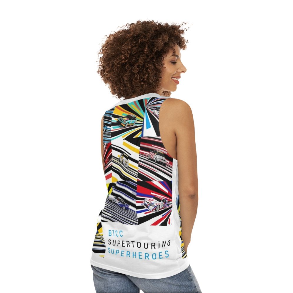 Supertouring Superheroes Unisex Tank Top - women back