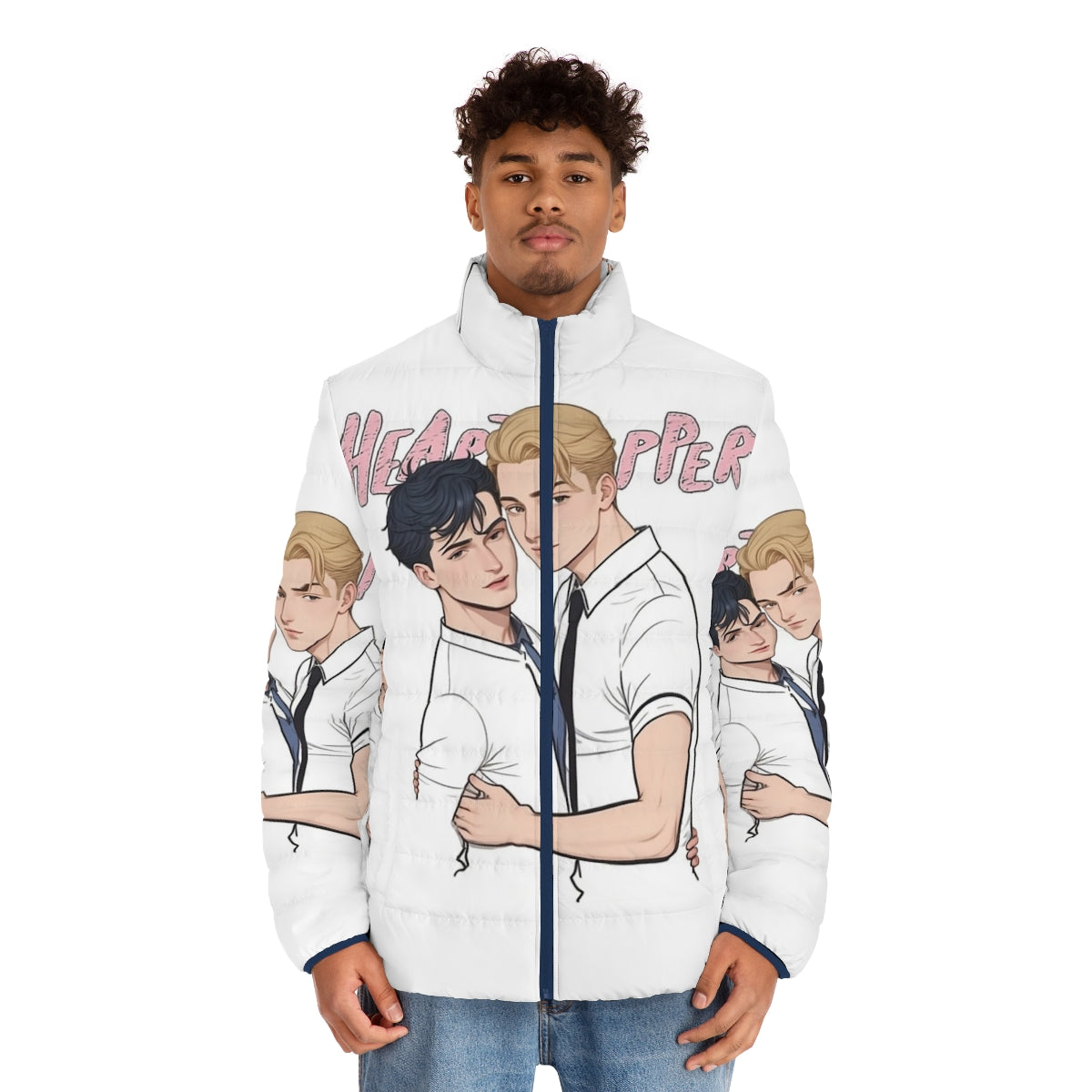 Heartstopper Nick and Charlie Puffer Jacket for Netflix Season 2 - men front