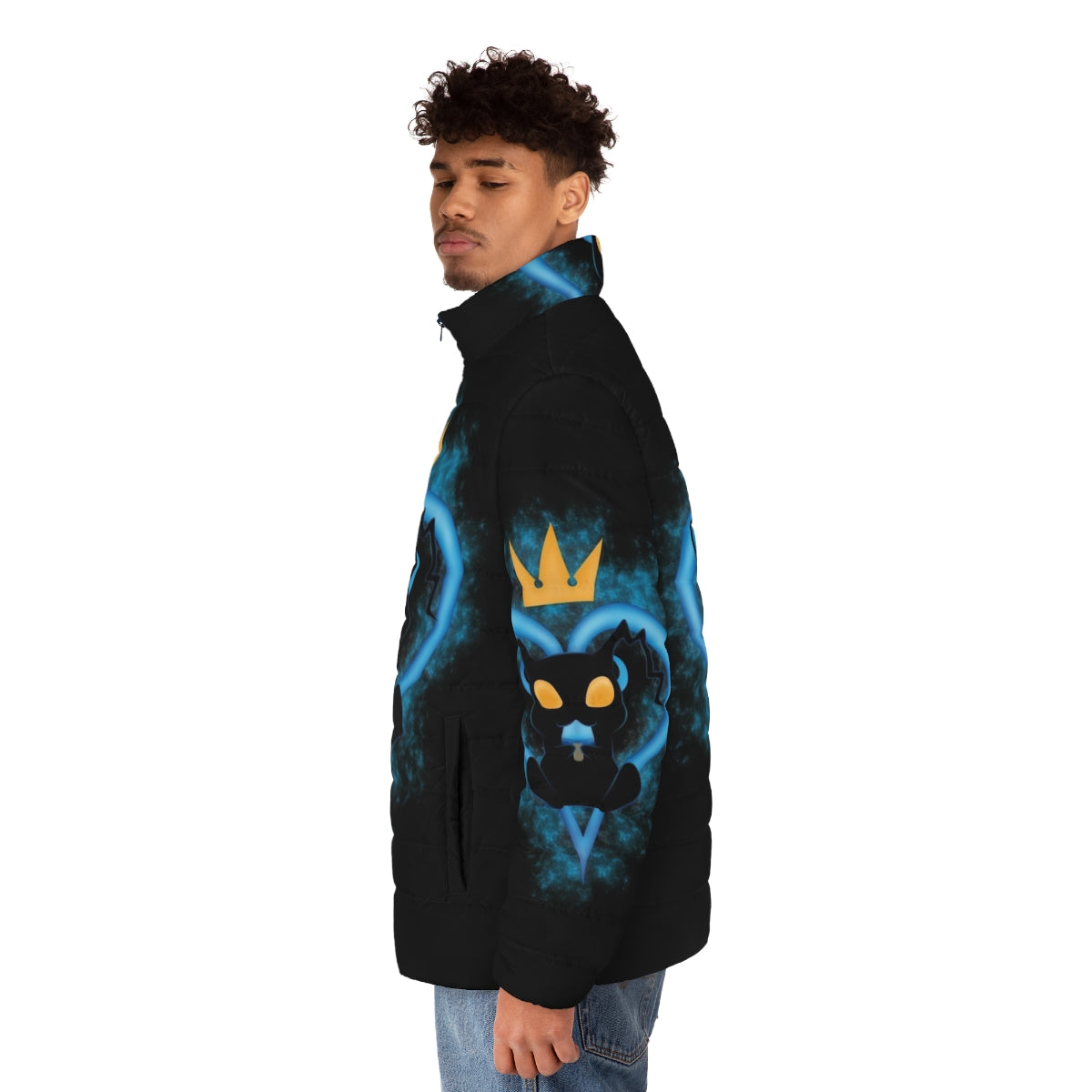 Kingdom Hearts Heartless Ice Cream Puffer Jacket with a kawaii design - men side left