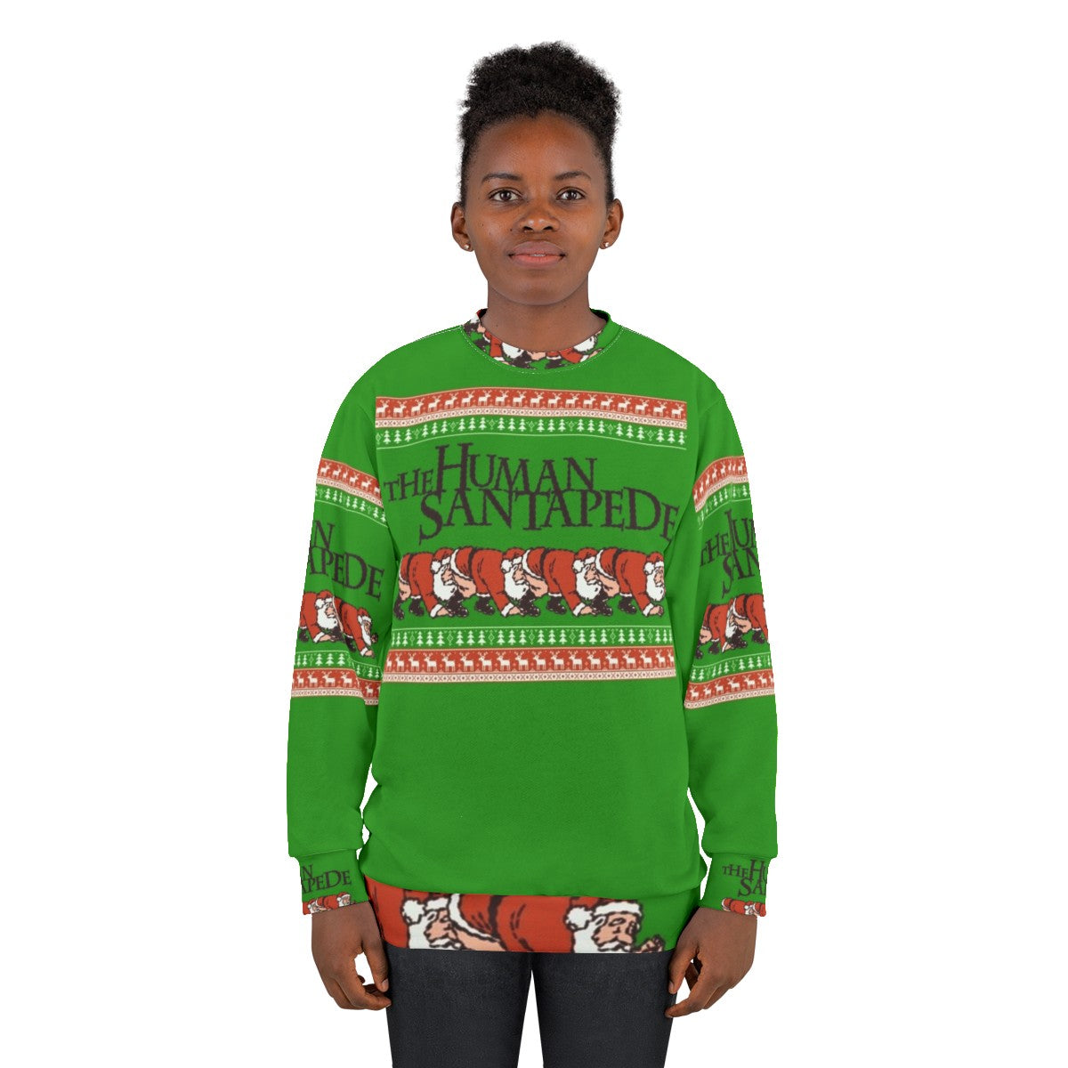 "Human Centipede" inspired Christmas sweater design - women