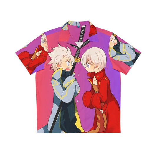 Devil May Cry 5 Fan Art Hawaiian Shirt with characters Dante, Vergil, and Nero