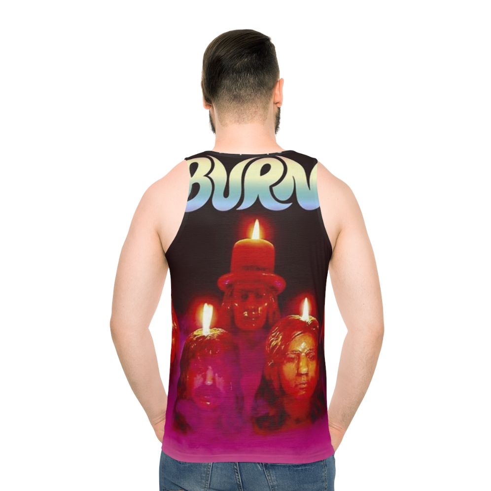 Burn Purple Unisex Tank Top - men back