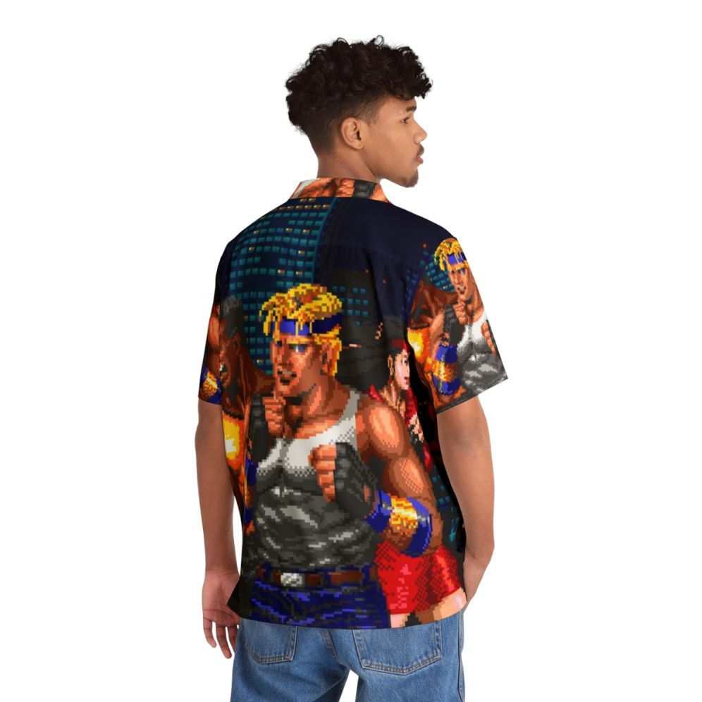 Streets of Rage Trio Hawaiian Shirt with Axel, Blaze, and Adam - People Back