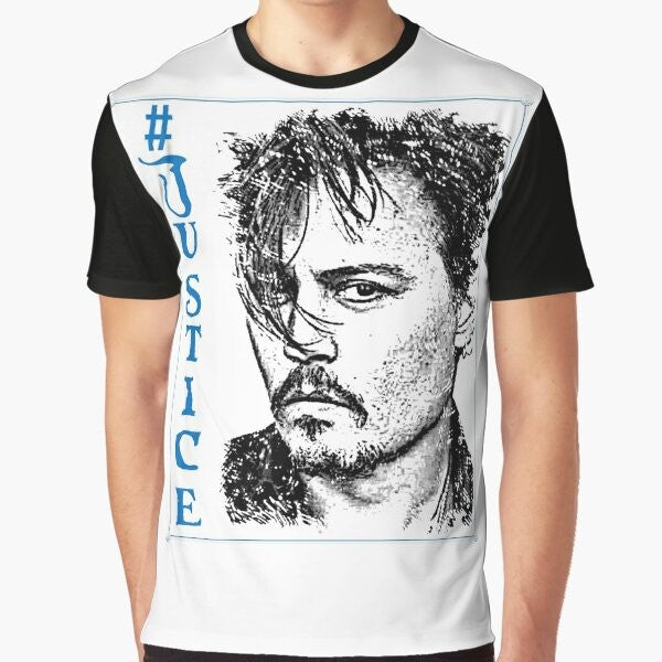 #Justice for Johnny Depp graphic design t-shirt