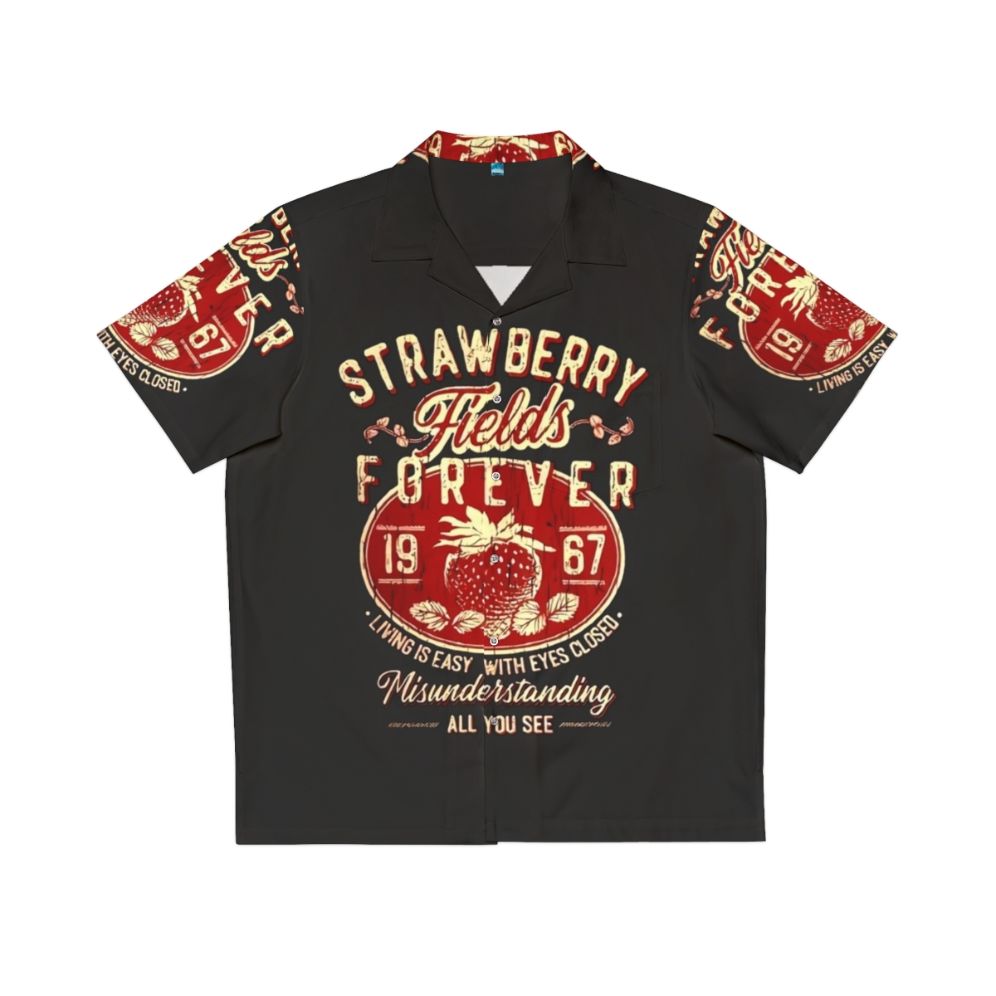 Strawberry Fields Forever Hawaiian Shirt with Floral Print