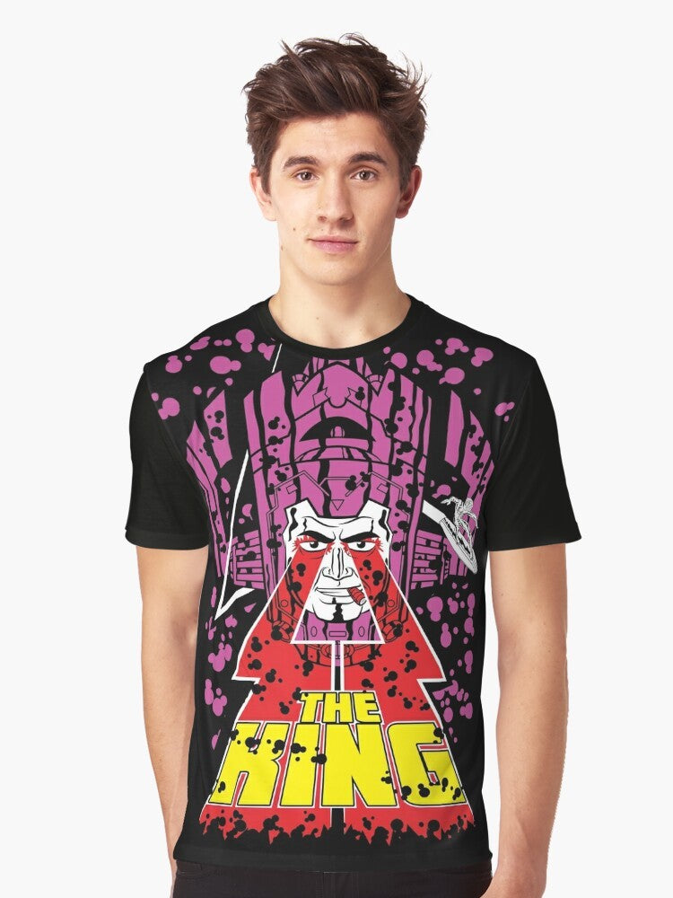 The King Graphic T-Shirt featuring comic book inspired designs including Marvel and DC characters - Men