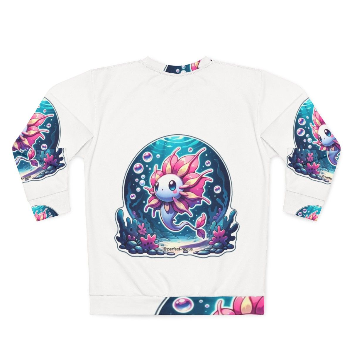 Legendary petal fish fantasy sweatshirt - Back