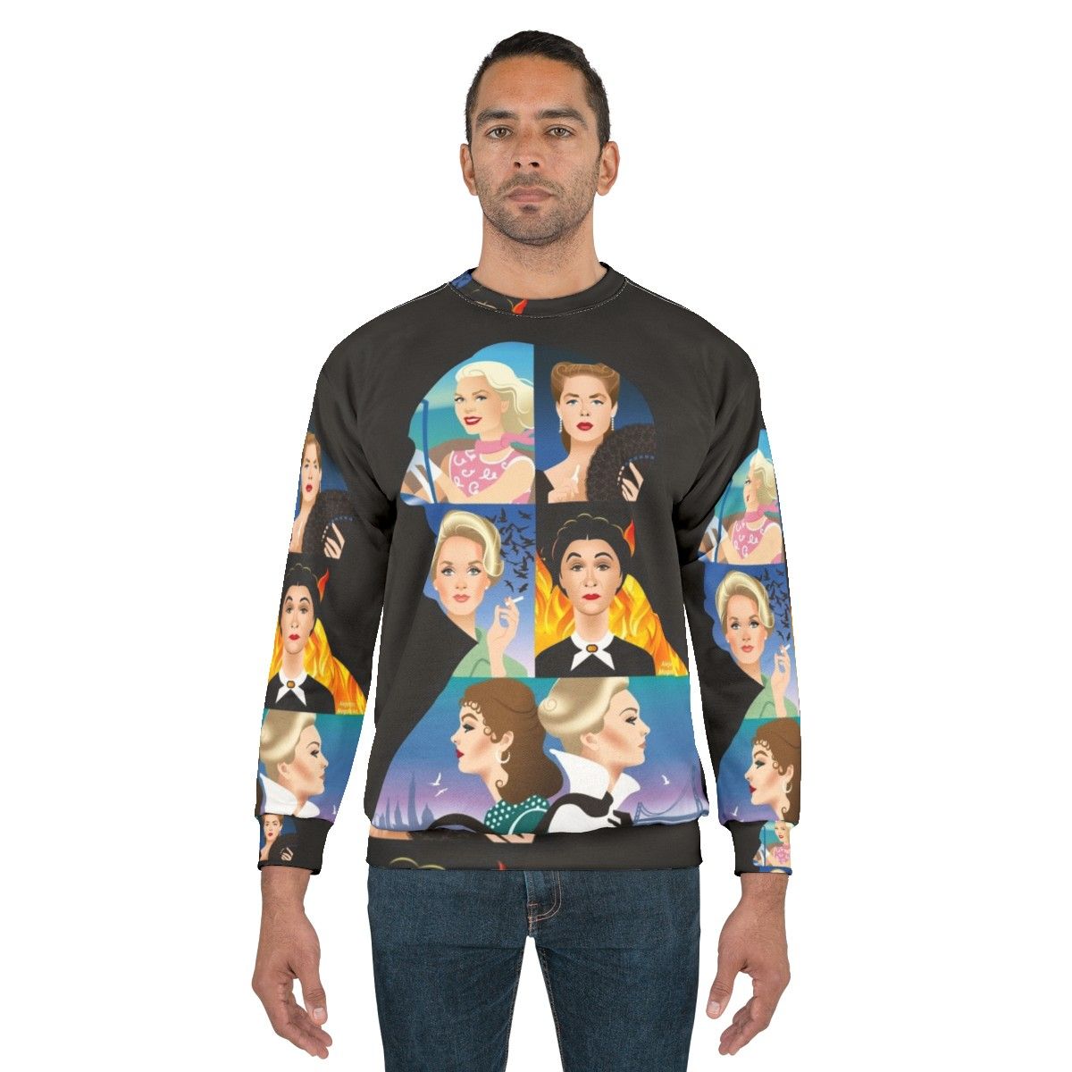 Master Sweatshirt featuring Alfred Hitchcock's iconic silhouette - men