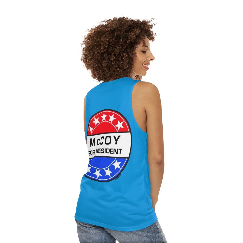 Mccoy for President Unisex Sci-Fi Tank Top - women back