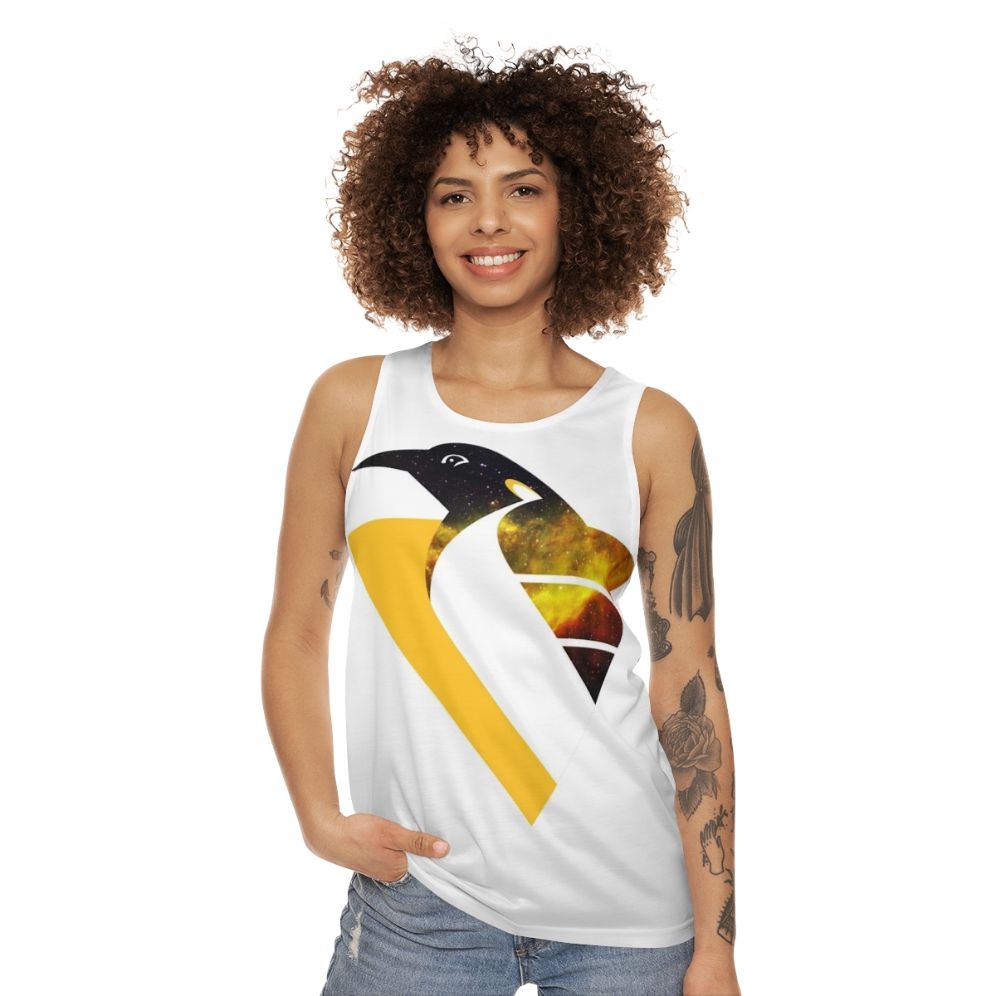 Nebula Penguins Throwback Unisex Tank Top - women