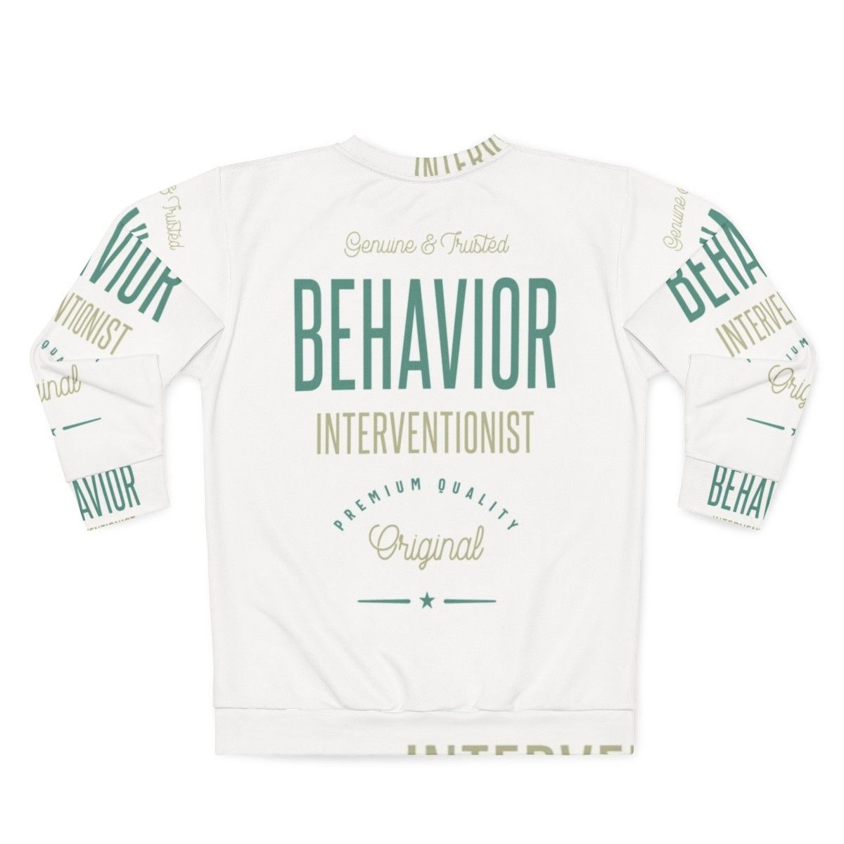 Behavior Interventionist Sweatshirt with psychology and occupational therapy focus - Back