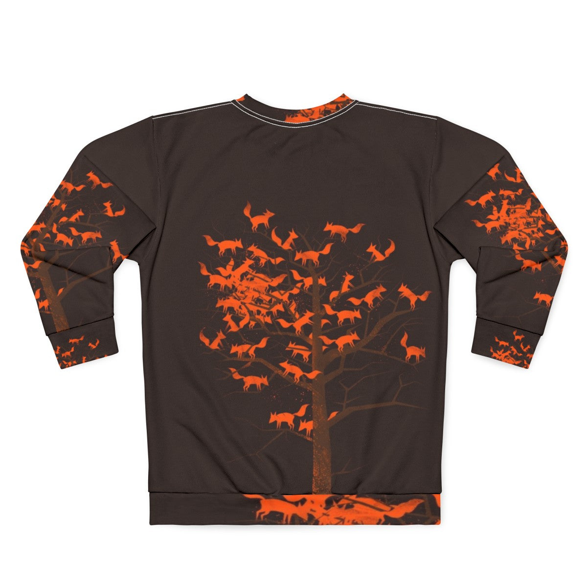 Blazing fox tree sweatshirt with nature and woodland pattern - Back