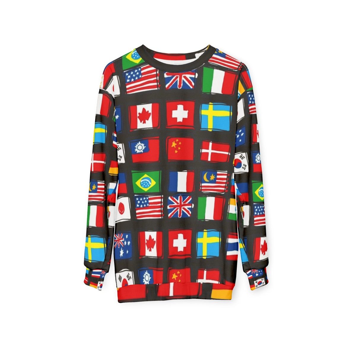 World flag sweatshirt - hanging