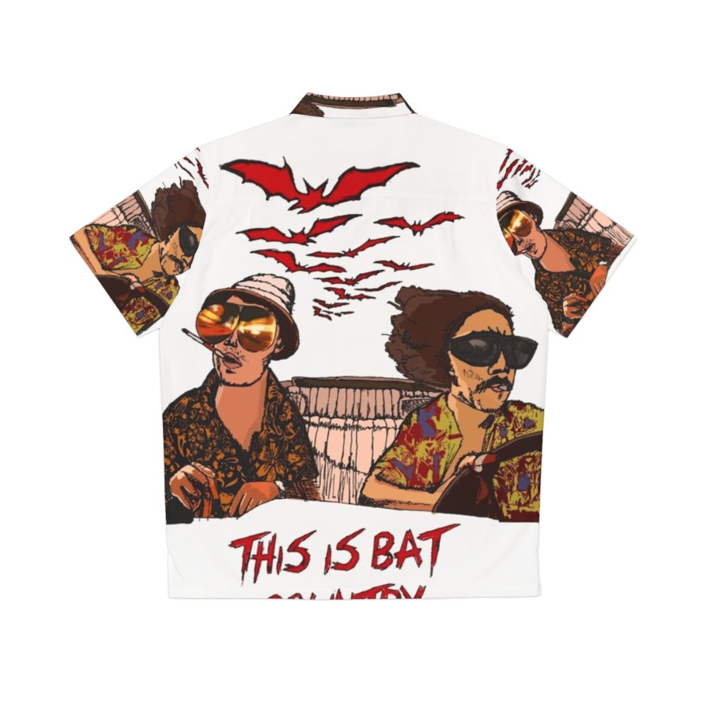 Bat Country Hawaiian Shirt featuring a psychedelic print inspired by Fear and Loathing in Las Vegas - Back