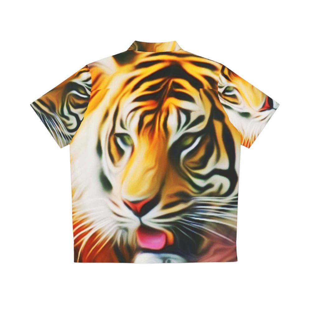 Tiger Tropical Button Down Hawaiian Shirt - Back