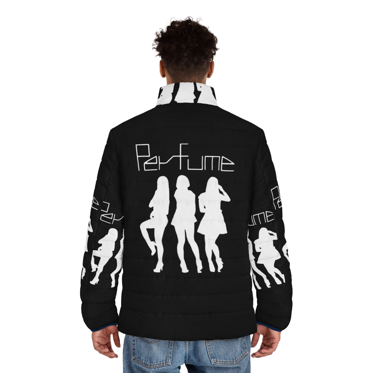 Perfume J-Pop Puffer Jacket for Japanese Music Lovers - men back