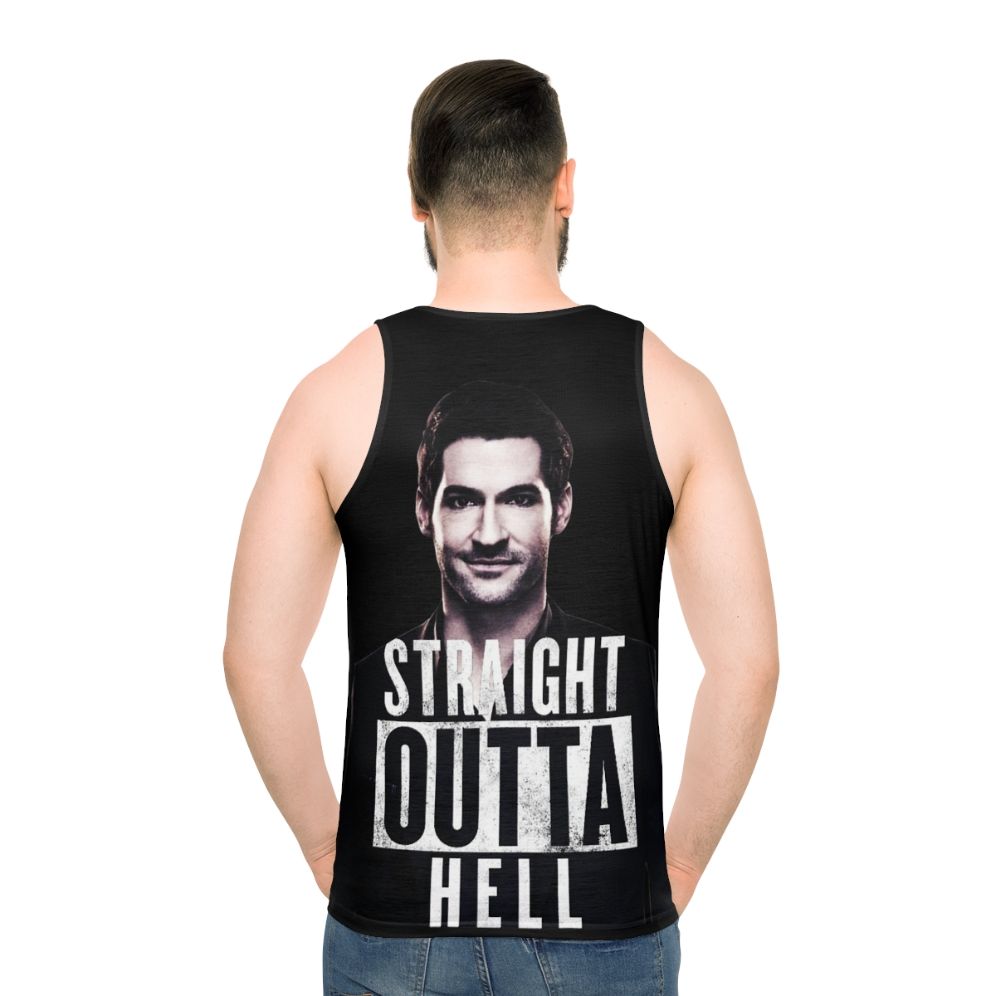 Lucifer Unisex Tank Top - men back