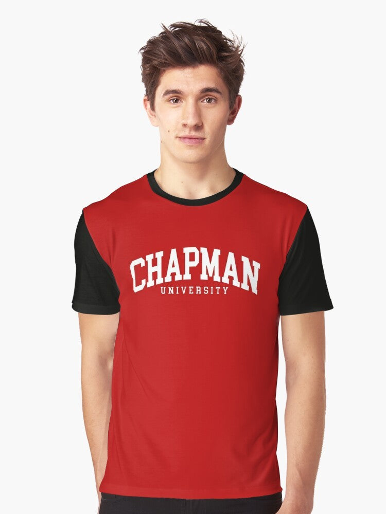 Chapman University college font curved graphic t-shirt - Men