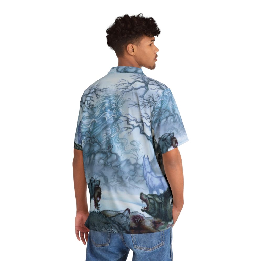 Elfquest Wolf Timmain Hawaiian Shirt - People Back