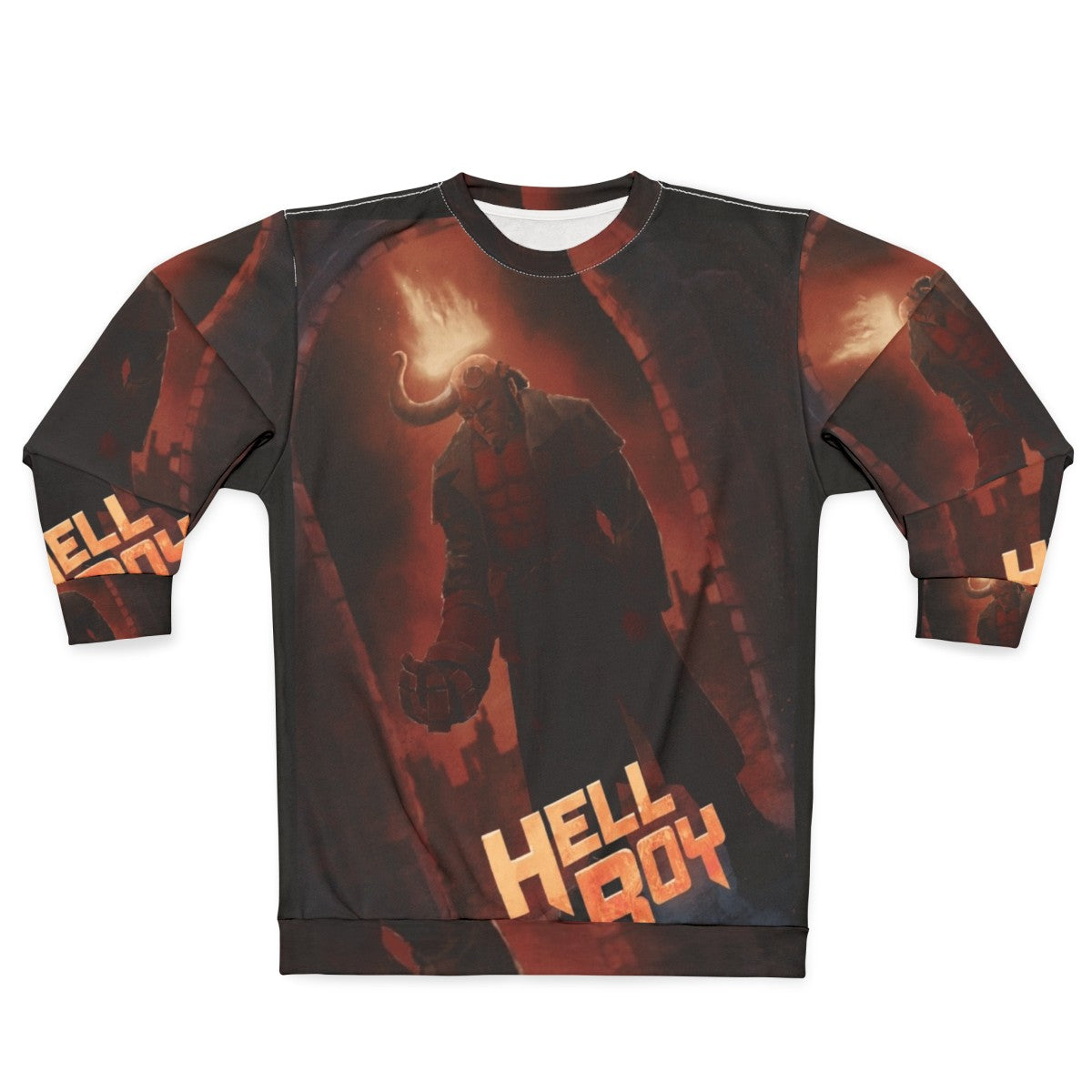 Hellboy Sweatshirt - Supernatural Fantasy Comic Book Apparel