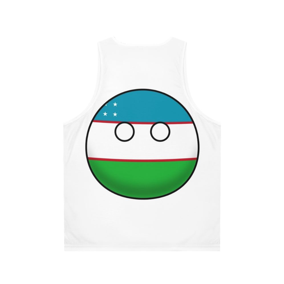 Uzbekistan Countryball Unisex Tank Top - Back