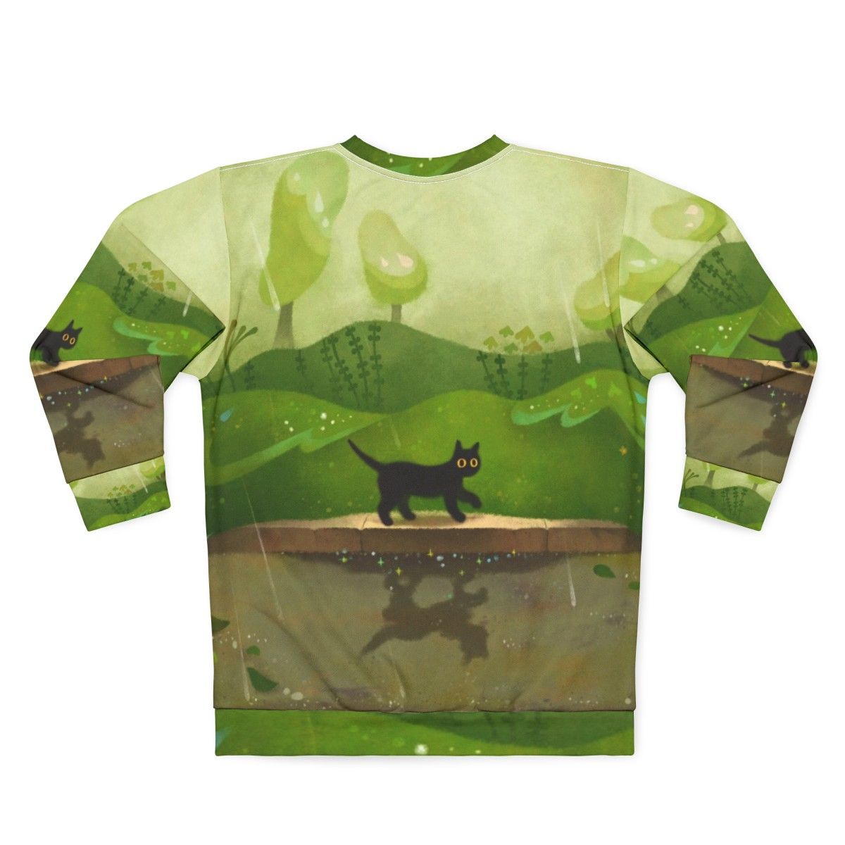 Kitty on a Rainy Day Sweatshirt - Back