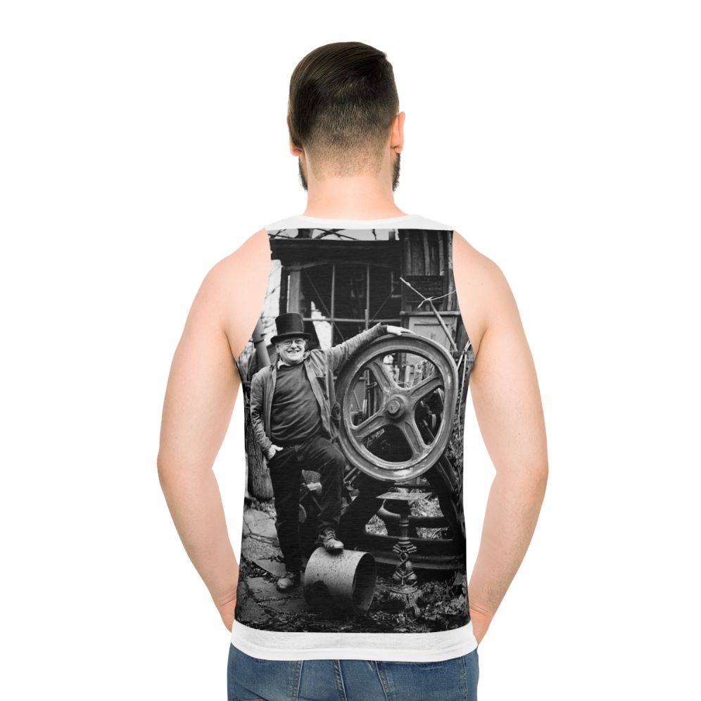 Steeplejack Fred Dibnah Unisex Tank Top - men back