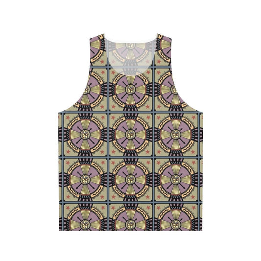 Unisex tank top with inspirational heart design and mandala pattern