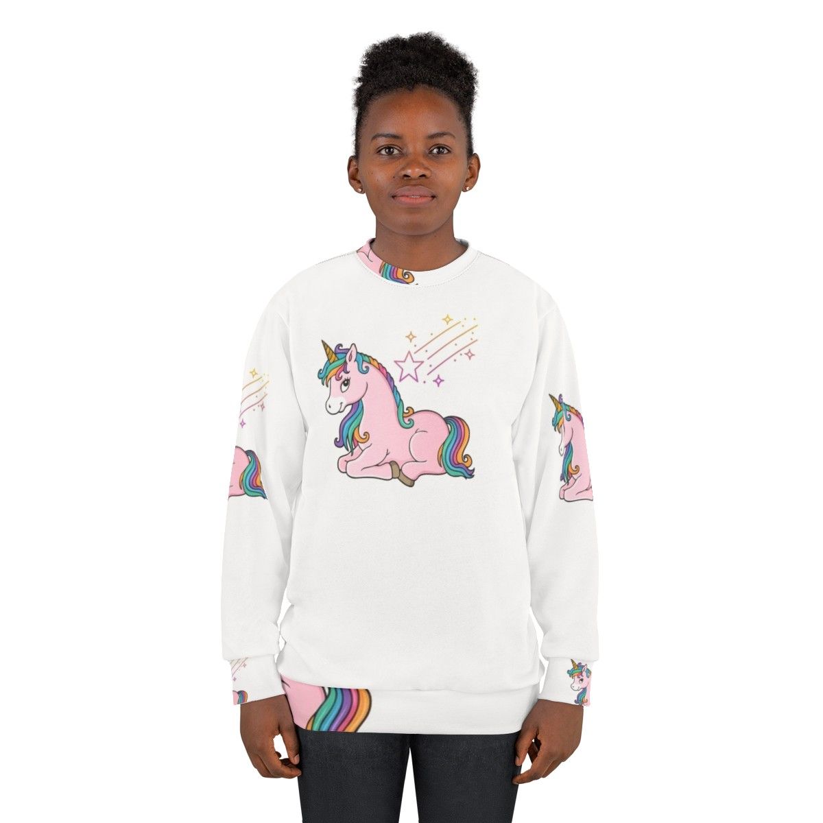 Legendary Animals Sweatshirt with Mystic Dragon and Lightning Bolt Design - women