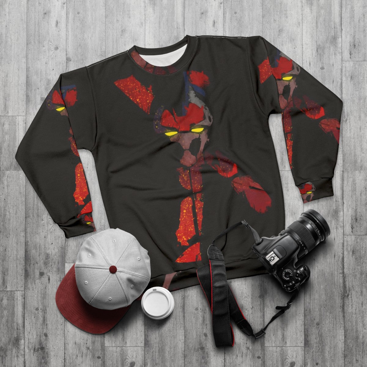 Weltall Mecha Sweatshirt for Xenogears and Xenosaga Fans - flat lay