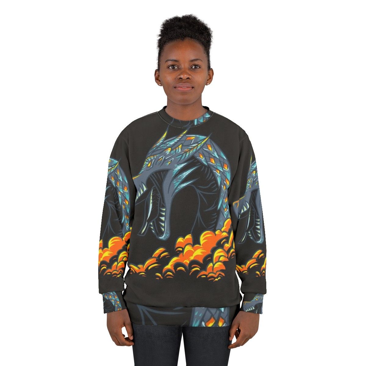 Mystic Dark Lightning Dragon Sweatshirt - women