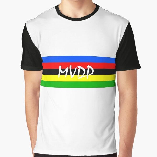 Mathieu van der Poel World Champion Cycling Graphic T-Shirt